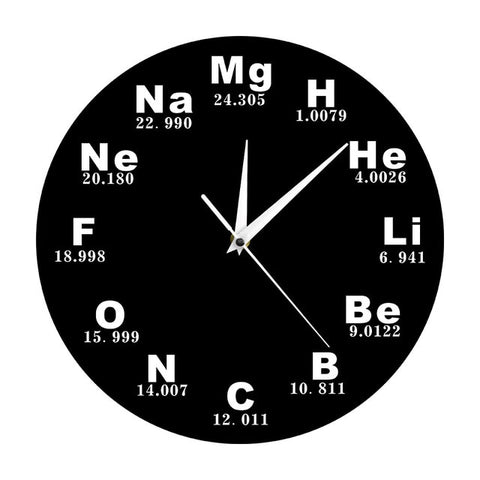 Image of Periodic Table Of Elements Wall Art Chemical Symbols Wall Clock