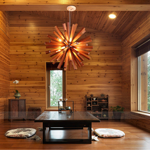Image of Dandelion Wooden Pendant Lights