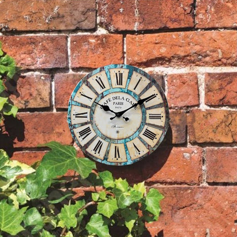 Image of Vintage Round Wall Clock Retro Home Decoration