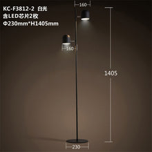 Load image into Gallery viewer, Adjustable 3-Bulb Slim Iron Floor Lamp