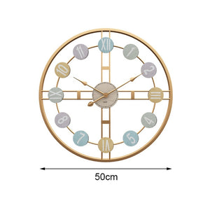 Creative Silent Wall Clock 3D Retro Rustic DIY Wooden Handmade Oversized Wall Clock