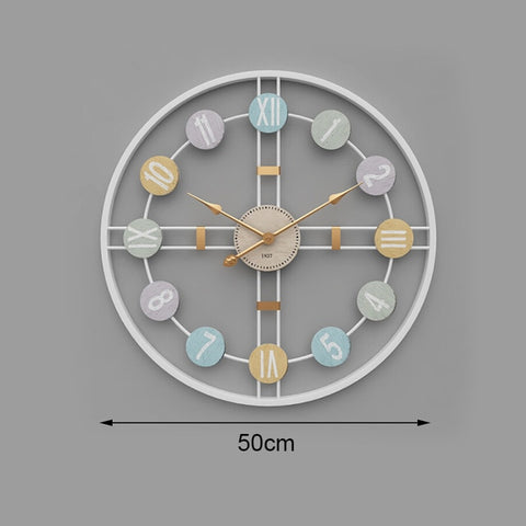 Creative Silent Wall Clock 3D Retro Rustic DIY Wooden Handmade Oversized Wall Clock
