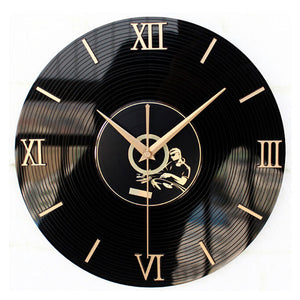 Creative Silent Wall Clock 3D Retro Rustic DIY Wooden Handmade Oversized Wall Clock
