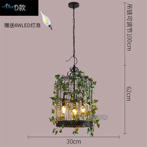 Emory - Vintage Industrial Bird Cage Hanging Lamp