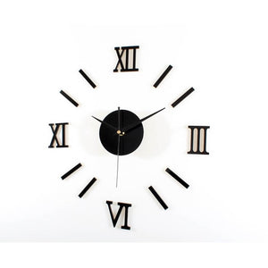 Rome Digital Number Wall Clock DIY 3d Mirror