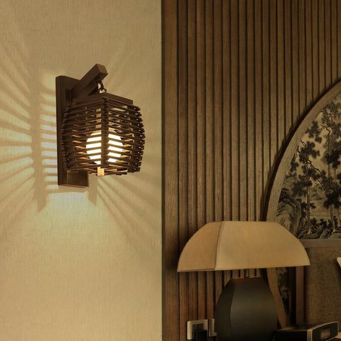Image of Cassia - Wooden Lantern Lamp