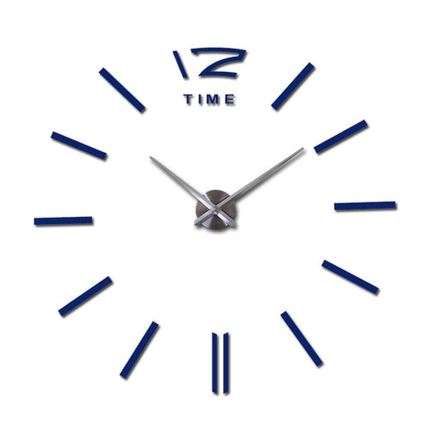 Image of Wall Clock 3D Diy Acrylic Mirror