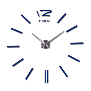 Wall Clock 3D Diy Acrylic Mirror