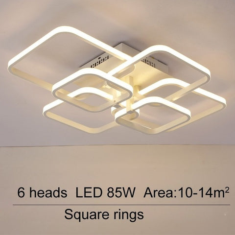 Image of Layered Square Modern LED Chandelier