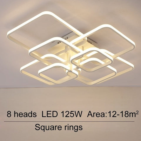 Image of Layered Square Modern LED Chandelier