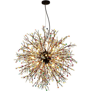 Pearl Tree Branches With Bulbs - Creative Sphere Glass Lighting Fixture