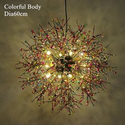 Image of Pearl Tree Branches With Bulbs - Creative Sphere Glass Lighting Fixture