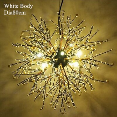 Image of Pearl Tree Branches With Bulbs - Creative Sphere Glass Lighting Fixture