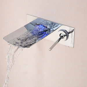 Wall Bathroom Sink Faucet LED