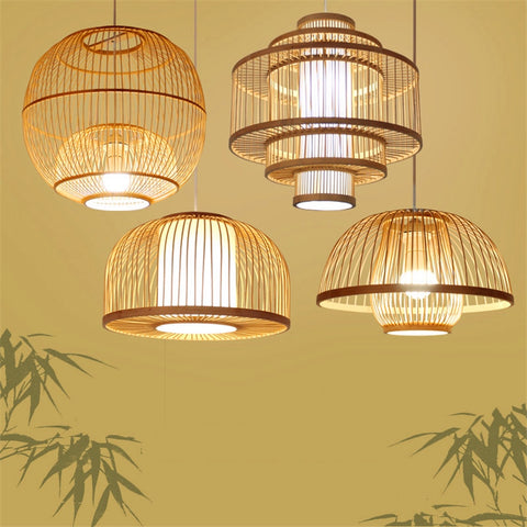 Image of Calico - Bamboo Pendant Hanging Light