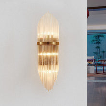 Load image into Gallery viewer, Gold Indoor Living Room Crystal Wall Lamp