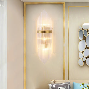 Gold Indoor Living Room Crystal Wall Lamp